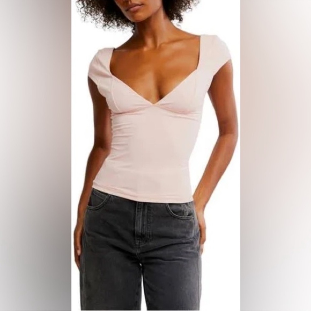 Free People Intimately Pink Brami Tank Top Seamless
